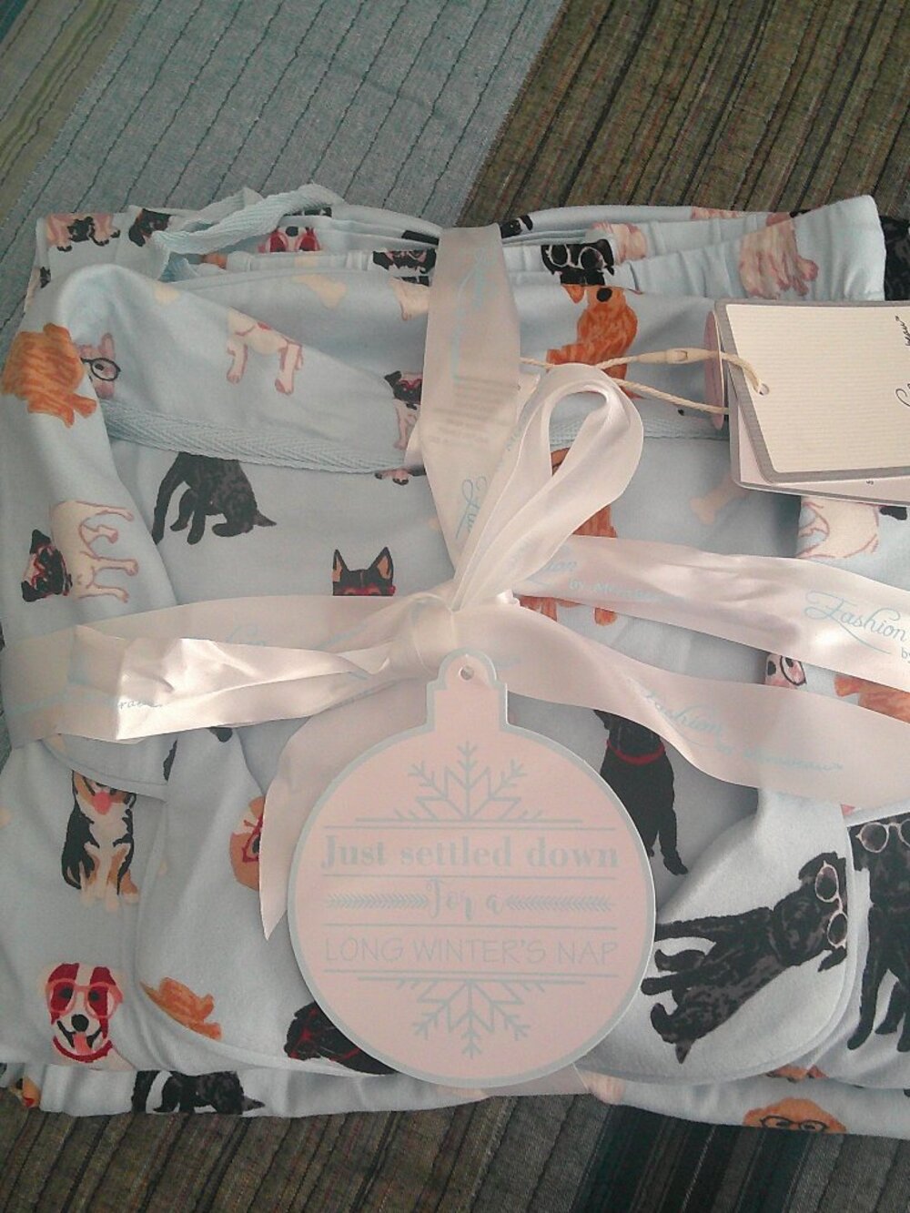 Mirabeau Supersoft Dog 2 piece PJ Set with elastic and tie waist size XL NWT